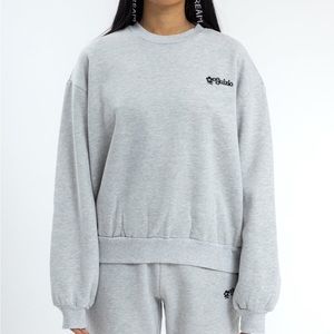 Heather gray Danielle Guizio crewneck sweatshirt